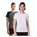 Symbol Premium Women's Polyester Blend Solid Regular Fit Sports Stretch T-Shirt | Round Neck | Raglan Sleeve | Moisture-Wicking | Activewear | Running | Gym | Plain (Available in Plus Sizes)