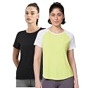 Symbol Premium Women's Polyester Blend Solid Regular Fit Sports Stretch T-Shirt | Round Neck | Raglan Sleeve | Moisture-Wicking | Activewear | Running | Gym | Plain (Available in Plus Sizes)