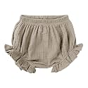 Toddler Baby Girls Ruffles Shorts Kids Cotton Candy Color Bloomer Shorts Diaper Cover Clothes