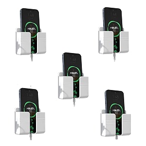 wall mounted mobile holder storage case for remote storage organizer wall mounted mobile standmulti purpose stand with hole for phone charging white pack of 5