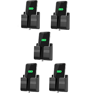 wall mounted mobile holder storage case for remote storage organizer wall mounted mobile standmulti purpose stand with hole for phone charging black pack of 5