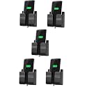 Wall Mounted Mobile Holder Storage Case for Remote Storage Organizer, Wall Mounted Mobile Stand/Multi Purpose Stand with Hole for Phone Charging (Black) (Pack of 5)