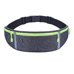 waist bag for men amp women stylish slim fanny pack casual sling shoulder chest pack with adjustable strap for walking cycling running hiking hold phones keys cards grey