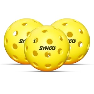 synco pickleball ball  s40 outdoor pickleball balls  high performance balls for training amp tournaments  perfectly balanced  high bounce amp durable  ideal for all skill levels set of 3