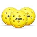 Synco Pickleball Ball | S40 Outdoor Pickleball Balls | High Performance Balls for Training & Tournaments | Perfectly Balanced | High Bounce & Durable | Ideal for All Skill Levels, Set of 3