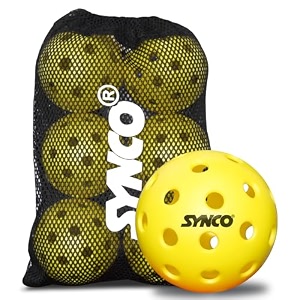 synco pickleball ball  s40 outdoor pickleball balls  high performance balls for training amp tournaments  perfectly balanced  high bounce amp durable  ideal for all skill levels set of 3