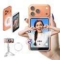 SYNCO XView Selfie Monitor Screen for iPhone 7-17 Series &amp; Samsung, Secure Private Wireless P2P, 4K/1080p Magnetic Vlog Back Camera Monitor with 164FT Range for YouTube TikTok Live Streaming (White)