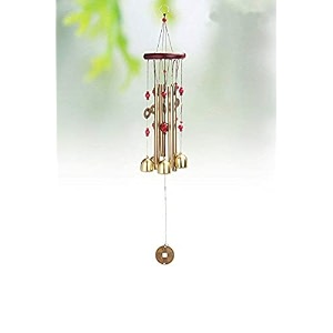wind chimes with 4 pipe and 5 bells for feng shui at home balcony garden positive energy home decor hanging gifts for loved ones 24 inch 4 pipe 5 bell