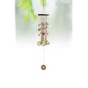 Wind Chimes with 4 Pipe and 5 Bells for Feng Shui at Home Balcony Garden Positive Energy, Home Decor Hanging Gifts for Loved Ones 24 inch (4 Pipe 5 Bell)
