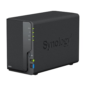 synology ds223 2-bay diskstation nas realtek rtd1619b quad-core 2gb ram 1xrj-45 1gbe lan port 8tb bundle with 2x hat3300-4t