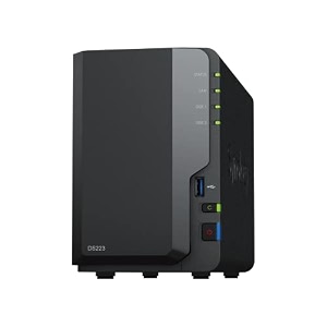 synology ds223 diskstation nas realtek rtd1619b quad-core 2gb ram 1xrj-45 1gbe lan-port 2-bay 8tb bundle with 2x 4tb seagate ironwolf