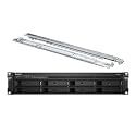 Synology RackStation RS1221+ NAS Server with Ryzen 2.2GHz CPU, 32GB Memory, 64TB HDD Storage, 4 x 1GbE LAN Ports, DSM Operating System Bundle with Rail kit