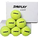 Synplay - Light Weight Tennis Cricket Ball, made with high grade natural rubber. Standard Size (Fluorescent) - Pack of 6