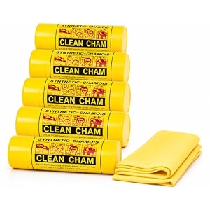 synthetic chamois cloth for cleaning car amp bikes  super absorbent  drying car reusable shammy towel multifunctional dry amp wet for glass furniture - yellow 43x32 5 small