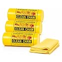 Synthetic Chamois Cloth for Cleaning Car & Bikes | Super Absorbent | Drying Car Reusable Shammy Towel, Multifunctional, Dry & Wet for Glass, Furniture - (Yellow, 43x32) (3, Small)