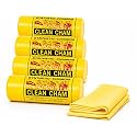 Synthetic Chamois Cloth for Cleaning Car & Bikes | Super Absorbent | Drying Car Reusable Shammy Towel, Multifunctional, Dry & Wet for Glass, Furniture - (Yellow, 43x32) (4, Small)