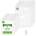 Syntus Vacuum Sealer Bags for Food, 10 Pcs Small Size 8" x 10" and Medium Size 10" x 13.8" Food Storage Bags for Sous Vide Cooking Microwave Heating, Air Valve Zipper Bags & Zip Clips