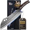SYOKAMI Butcher knife for Meat Cutting, 10 Inch Cleaver with Herb Stripper