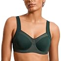 SYROKAN Front Mesh Unlined Sports Bra for Women
