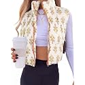 SySea Women's Crop Puffer Vest Zip Up Sleeveless Outerwear Padded Coat