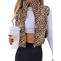 SySea Women's Crop Puffer Vest Zip Up Sleeveless Outerwear Padded Coat