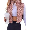 SySea Women's Crop Puffer Vest Zip Up Sleeveless Outerwear Padded Coat