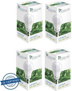 syska 18 w basic standard b22 led bulb white pack of 4