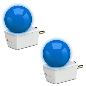 syska avastar nlp 05w b22 base plug amp play led bulb for night lamphallblaconydecoration pack of 2 blue color