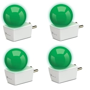 syska avastar nlp 05w b22 base plug amp play led bulb for night lamphallblaconydecoration pack of 4 green color