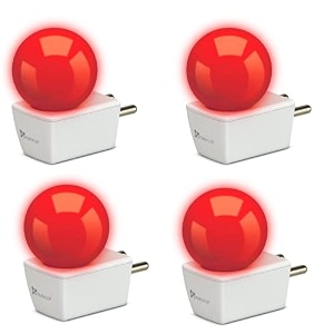syska avastar nlp 05w b22 base plug amp play led bulb for night lamphallblaconydecoration red 4