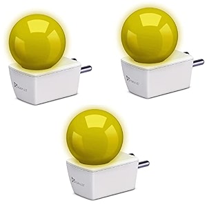 syska avastar nlp 05w b22 base plug amp play led bulb for night lamphallbalconydecoration pack of 3 yellow color