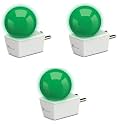 Syska Avastar NLP 0.5W B22 Base Plug &amp; Play LED Bulb for Night Lamp,Hall,Blacony,Decoration (Pack of 3) (Green Color)