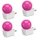 SYSKA Avastar NLP 0.5W B22 Base Plug &amp; Play LED Bulb for Night Lamp,Hall,Blacony,Decoration (Pink, 4)