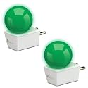 Syska Avastar NLP 0.5W B22 Base Plug &amp; Play LED Bulb for Night Lamp,Hall,Blacony,Decoration (Pack of 2) (Green Color)