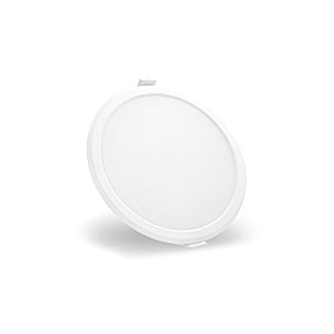 syska polycarbonate amp die cast aluminium ssk-rdl-r-12w round led slim recessed panel light white