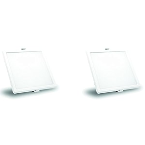 syska rdl series 12-watt led recessed panel light pack of 2 cool white