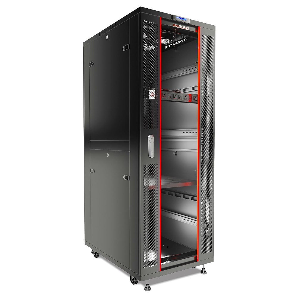 Netowrk Rack Controller Sysracks 42U Server Rack Cabinet - 32 inch Deep Network Rack Enclosure ...