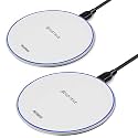15W Wireless Charger Fast Charging Pad PD Qi-Certified Type C Cable Compatible for Apple iPhone 15/15 Plus/15 Pro/15 Pro Max, iPhone 14/14 Plus/14 Pro/Max,13/12/11 Series, Airpods 3 2 1 pro -Pack of 2