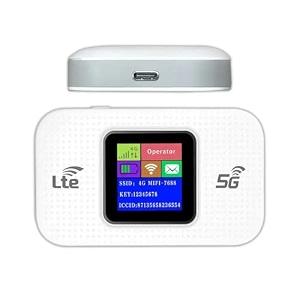 muvit 5g lte wireless dongle with all sim network support with lcd display  plug amp play with up to 300mbps wifi hotspot router 3000mah rechargeable battery  up to 10 devices for laptoptablet
