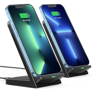 muvit 15w wireless charging stand compatible for iphone 1514131211 series samsung galaxy s23s22s21s20note20 series oneplus 99 pro other qi devices_pack of 2