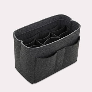 women felt purse organizer insert for ladies handbag tote hobo bag storage amp purse divider multiple storage compartment - dark grey113x315x65 inch slender m