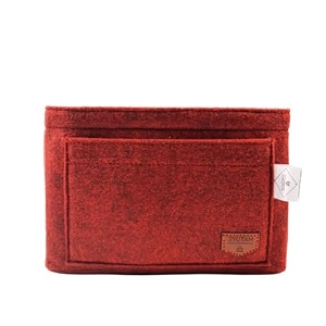 women felt purse organizer insert for ladies handbag tote hobo bag storage amp purse divider multiple storage compartment - red113x315x65 inch slender m