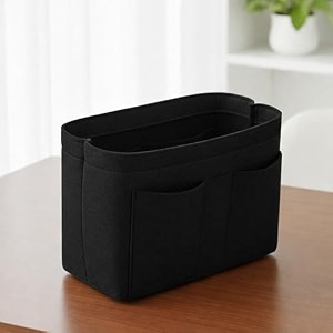 women felt purse organizer insert for ladies handbag tote hobo bag storage amp purse divider multiple storage compartment - black 134x67x71 inch x-large
