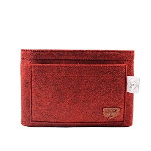 women felt purse organizer insert for ladies handbag tote hobo bag storage amp purse divider multiple storage compartment - red114x59x71 inch large
