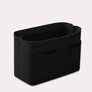 women felt purse organizer insert for ladies handbag tote hobo bag storage amp divider multiple compartment - black 114x59x71 inch large