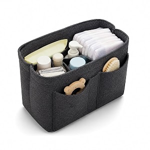women felt purse organizer insert for ladies handbag tote hobo bag storage amp purse divider multiple storage compartment - dark grey925x51x59 inch medium