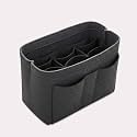Women Felt Purse Organizer Insert for Ladies Handbag, Tote, Hobo Bag Storage &amp; Purse Divider, Multiple Storage Compartment - Dark Grey(11.3x3.15x6.5) inch (Slender M)