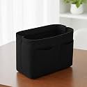 Women Felt Purse Organizer Insert for Ladies Handbag, Tote, Hobo Bag Storage &amp; Purse Divider, Multiple Storage Compartment - Black (9.25x5.1x5.9) inch (Medium)