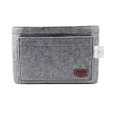 Women Felt Purse Organizer Insert for Ladies Handbag, Tote, Hobo Bag Storage &amp; Purse Divider, Multiple Storage Compartment - Grey(11.3x3.15x6.5) inch (Slender M)