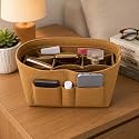 Women Felt Purse Organizer Insert for Ladies Handbag, Tote, Hobo Bag Storage &amp; Purse Divider, Multiple Storage Compartment - Beige(9.25x5.1x5.9) inch (Medium)